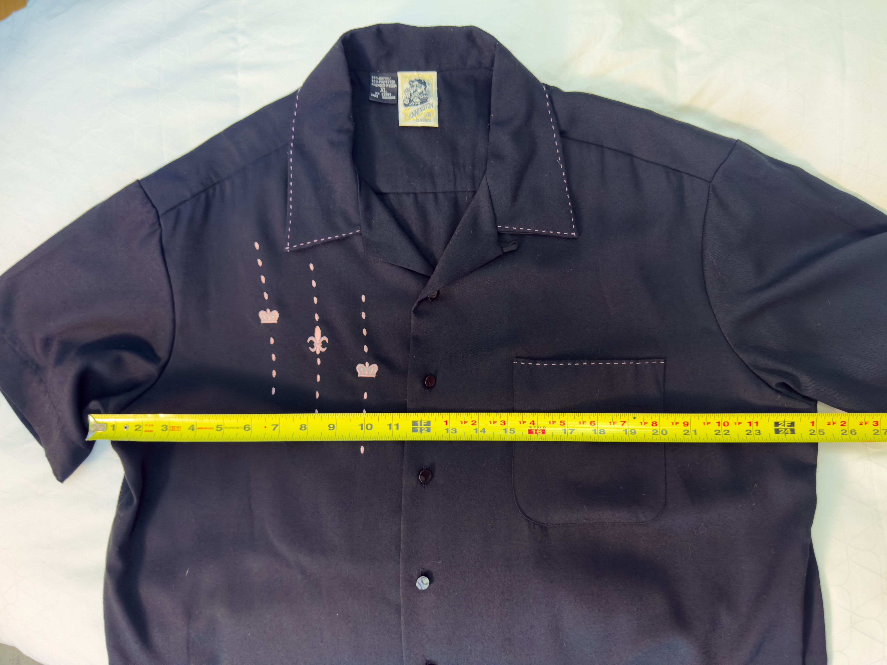 Kennington Ltd. Vintage Kennington Ltd Embroidered Camp Collar Shirt Size US XL / EU 56 / 4 - 7 Thumbnail
