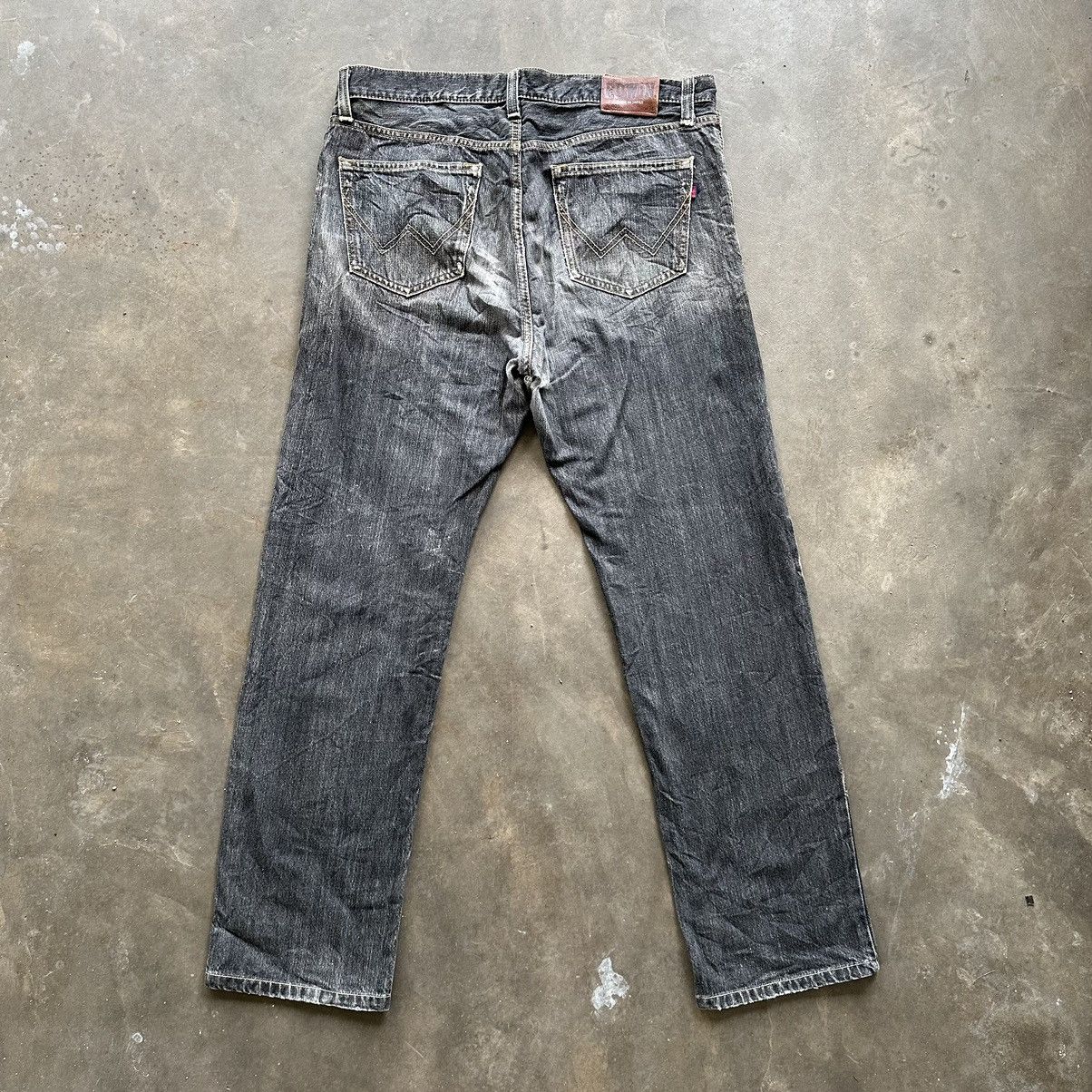 Japanese Brand W36🔥Vintage Edwin Black Distressed Faded Denim Jean Pant Size US 36 / EU 52 - 10 Thumbnail