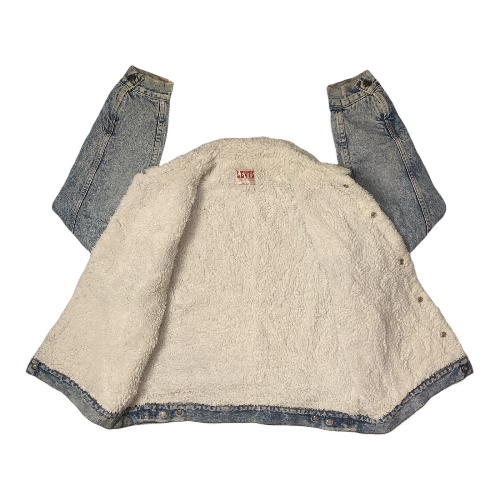 Levi's Rare Design Vintage Levi’s Sherpa Truckers Jacket Size US XL / EU 56 / 4 - 3 Thumbnail