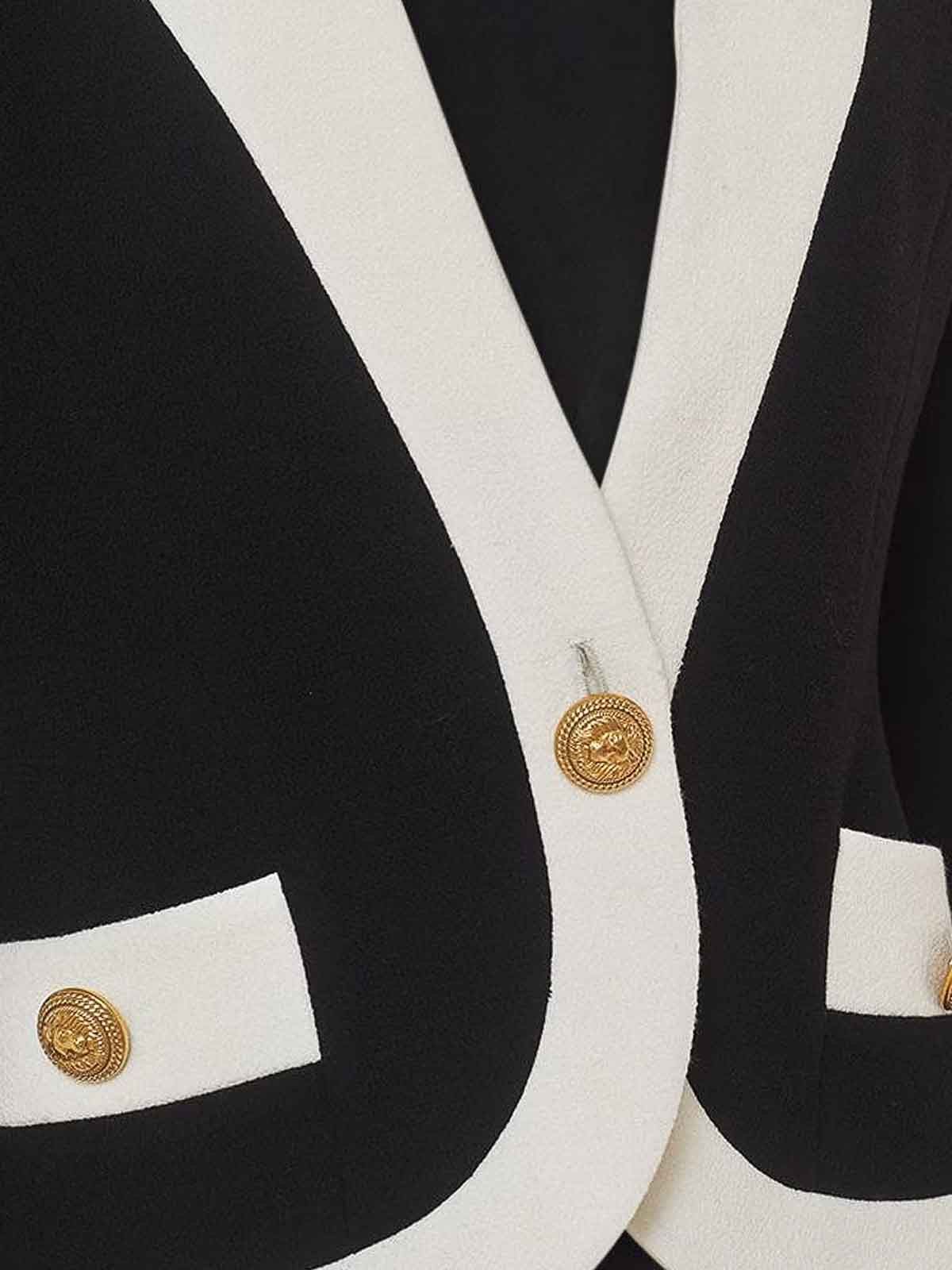 Balmain o1y0525 Blazer in Black/White Size M / US 6-8 / IT 42-44 - 2 Thumbnail