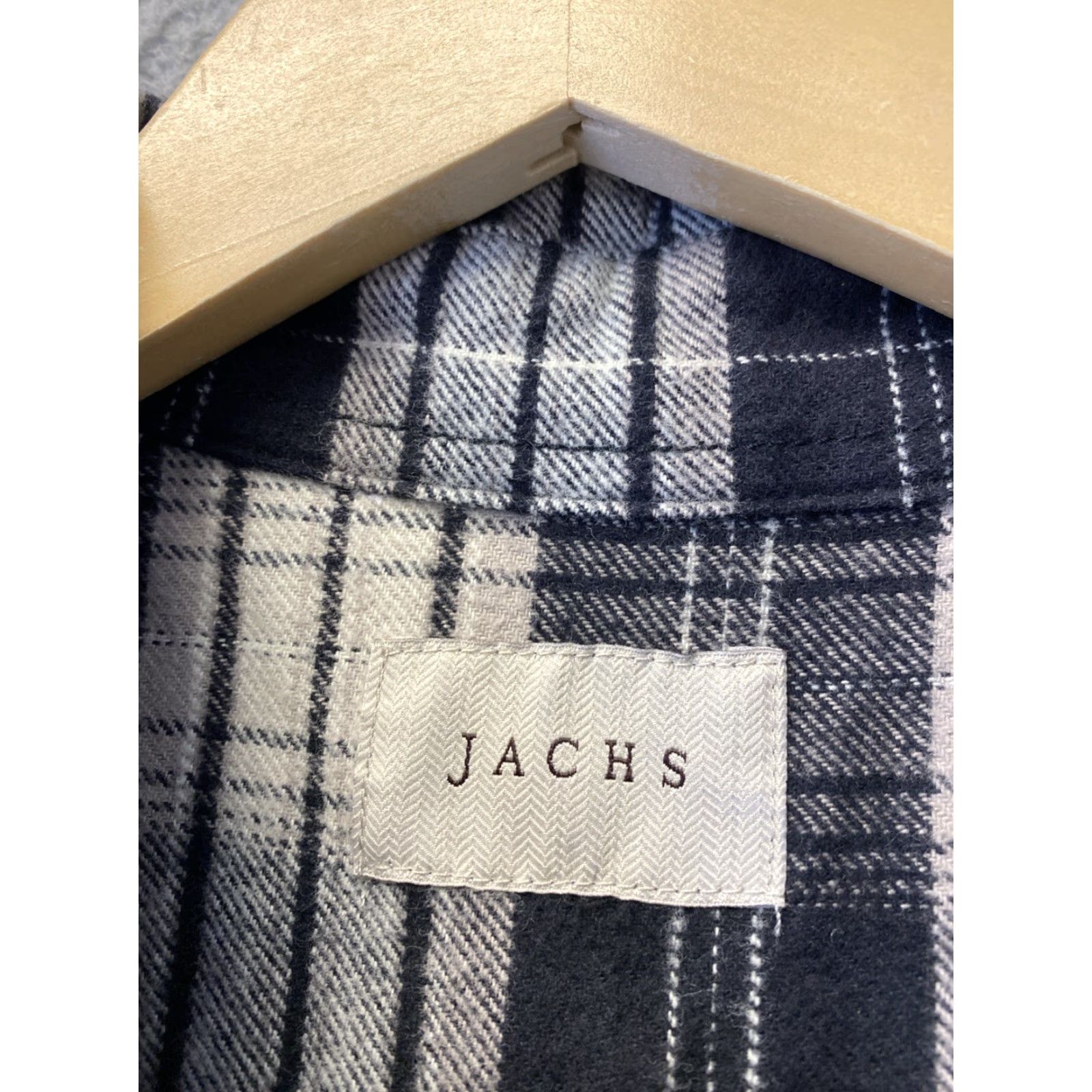 Vintage JACHS Men's Premium Shirt 2XL Cotton Jacket Plaid Pocket Gray Black /145-18 Size US XXL / EU 58 / 5 - 4 Thumbnail