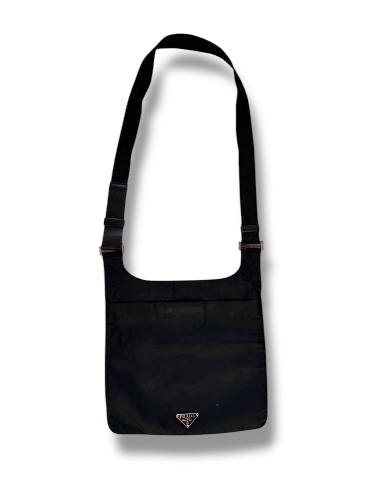 Vintage Y2K Swag Prada Nylon Crossbody Bag in Black, Women's