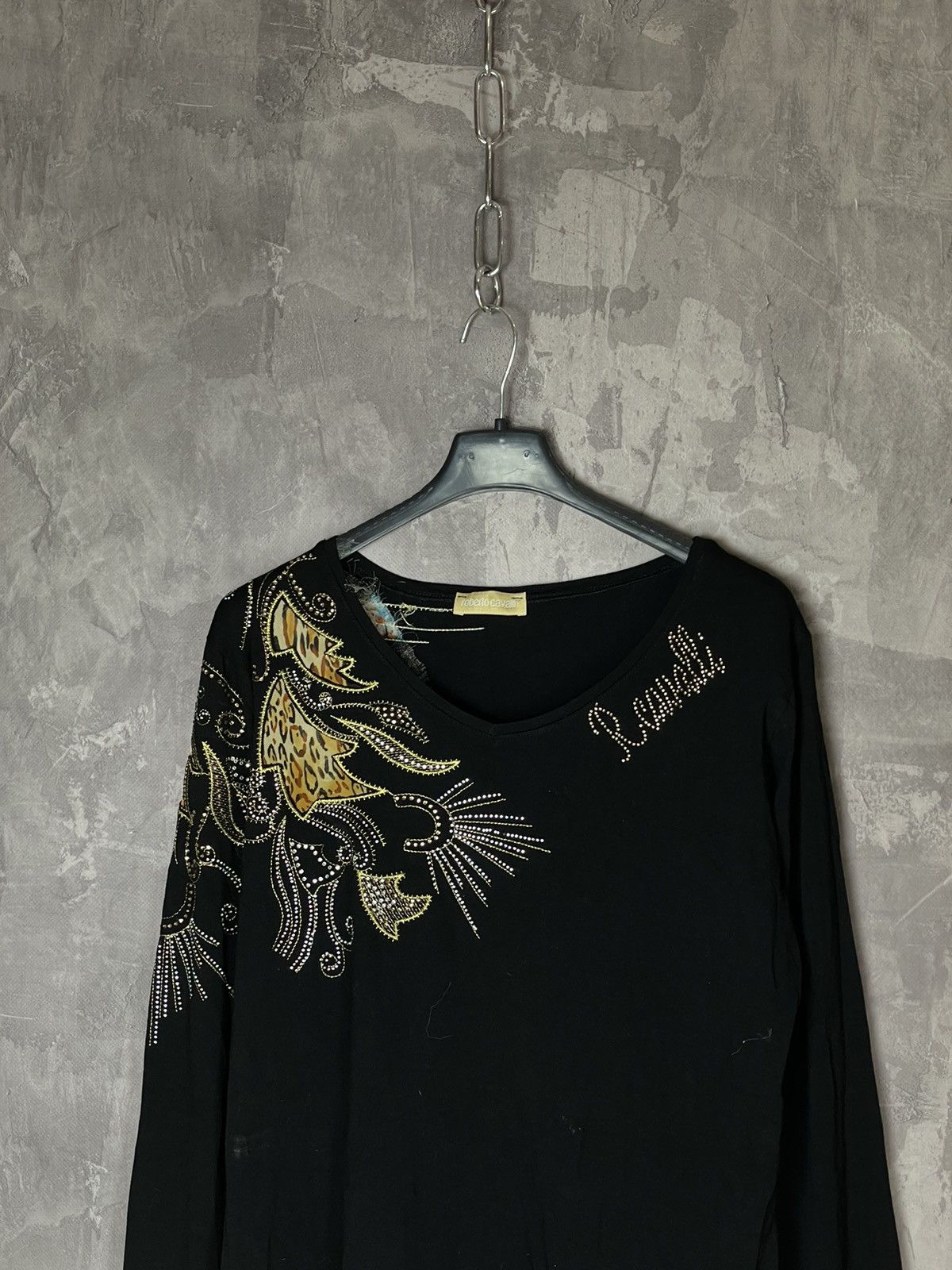Just Cavalli × Roberto Cavalli × Vintage Roberto Cavalli Vintage Y2K Art Gallery Long Sleeve Size M / US 6-8 / IT 42-44 - 2 Thumbnail