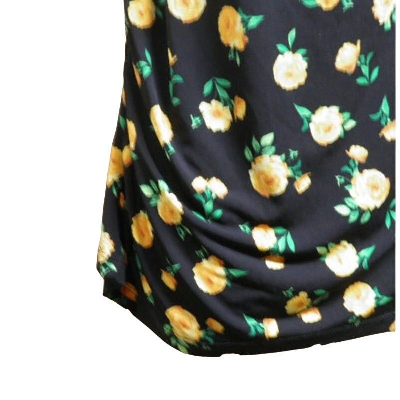 Other New York & Company Womens Medium Yellow Floral Sleeveless Po Size ONE SIZE - 4 Thumbnail