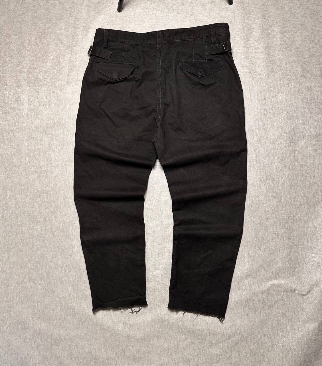 Helmut Lang Helmut Lang Black Side Adjuster Trousers Raw Hem Pants Size US 34 / EU 50 - 4 Thumbnail