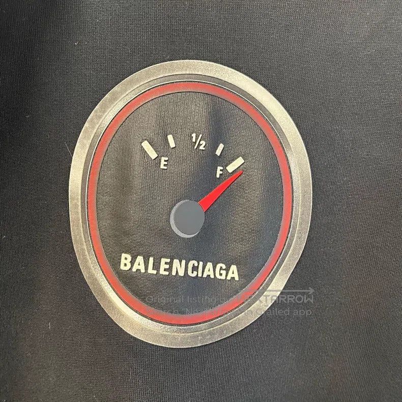 Balenciaga Balenciaga Black Watch Face Printed Logo Hooded Sweatshirt Size US S / EU 44-46 / 1 - 6 Thumbnail