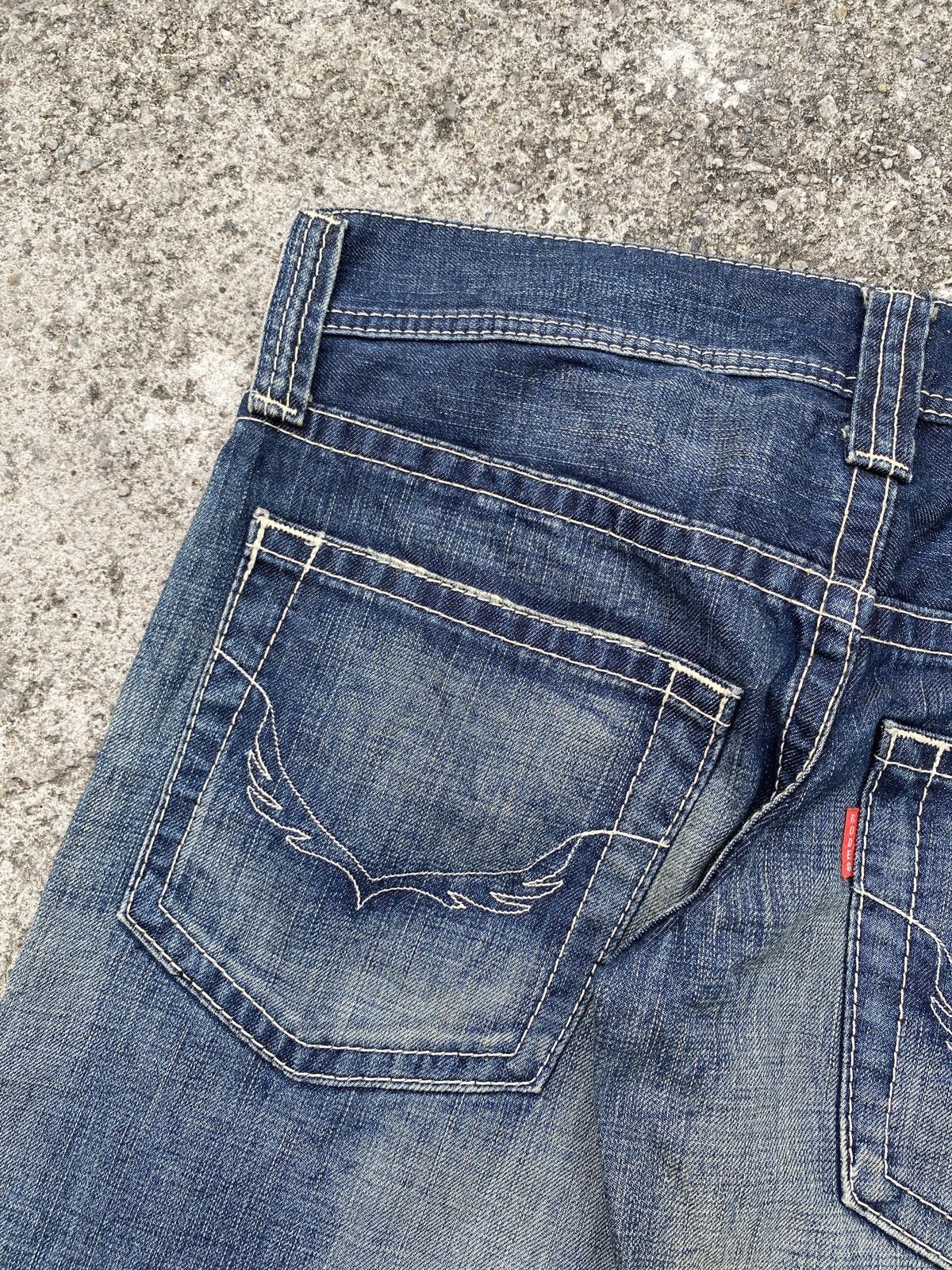 Japanese Brand Flare Rodeo Crown Japan Claw Marks Design Low Rise Denim Size US 30 / EU 46 - 13 Thumbnail