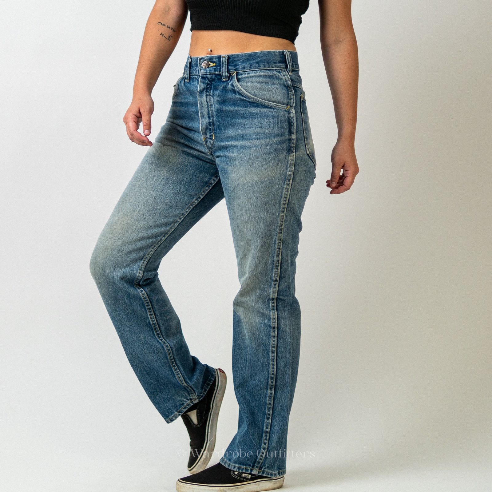 Vintage 70’s Vintage Big Yank Rockabilly Western Bootcut Denim Jeans Size US 30 / EU 46 - 1 Thumbnail