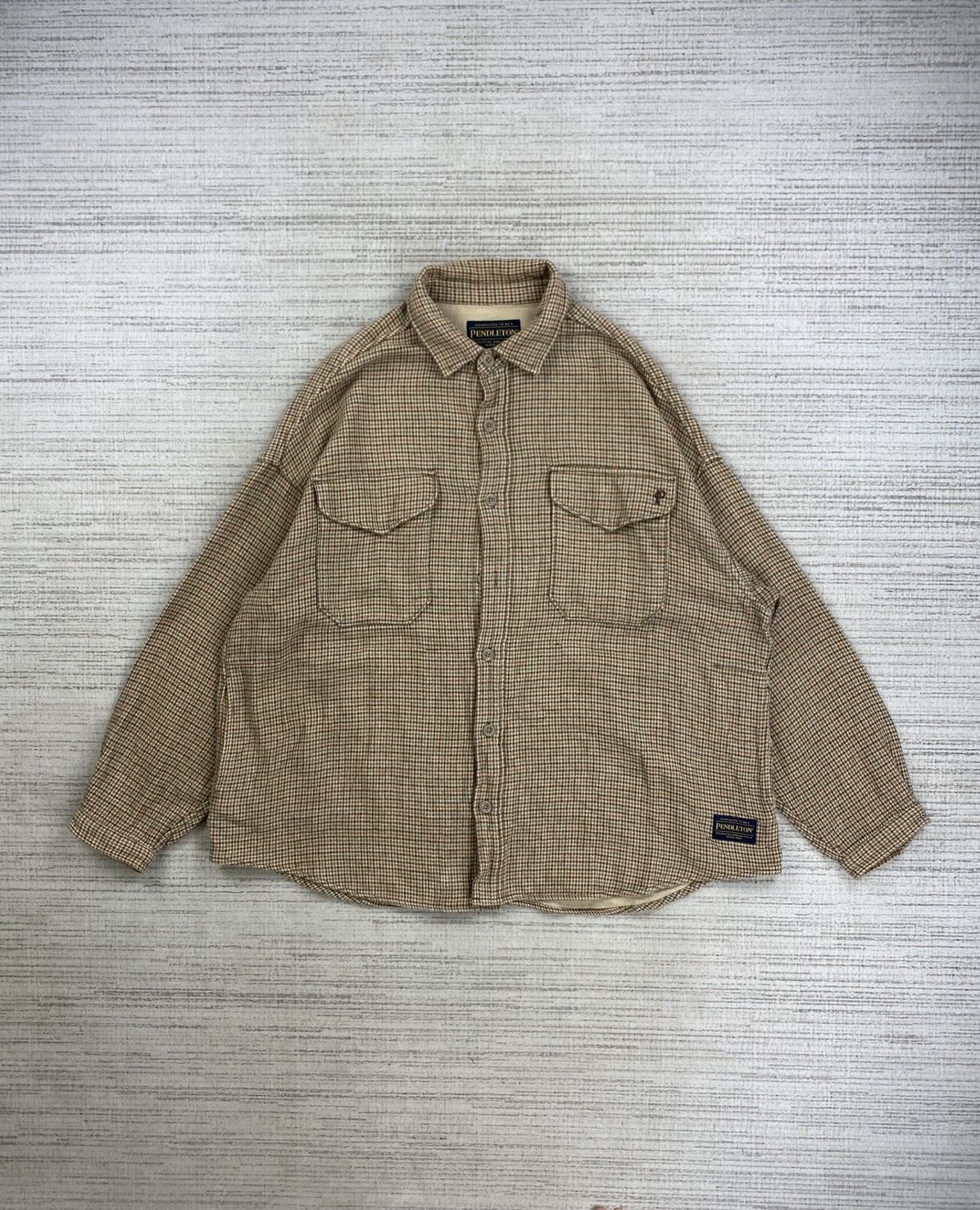 Pendleton × Vintage Vintage Pendleton With Patch Embroidery Logo Flannel Size US XL / EU 56 / 4 - 1 Thumbnail