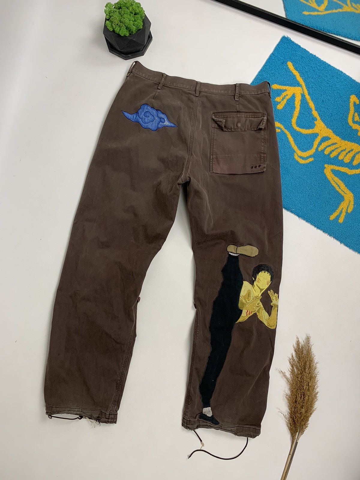 image of Maharishi Bruce Lee Vintage Parachute Pant in Brown, Men's (Size 32)