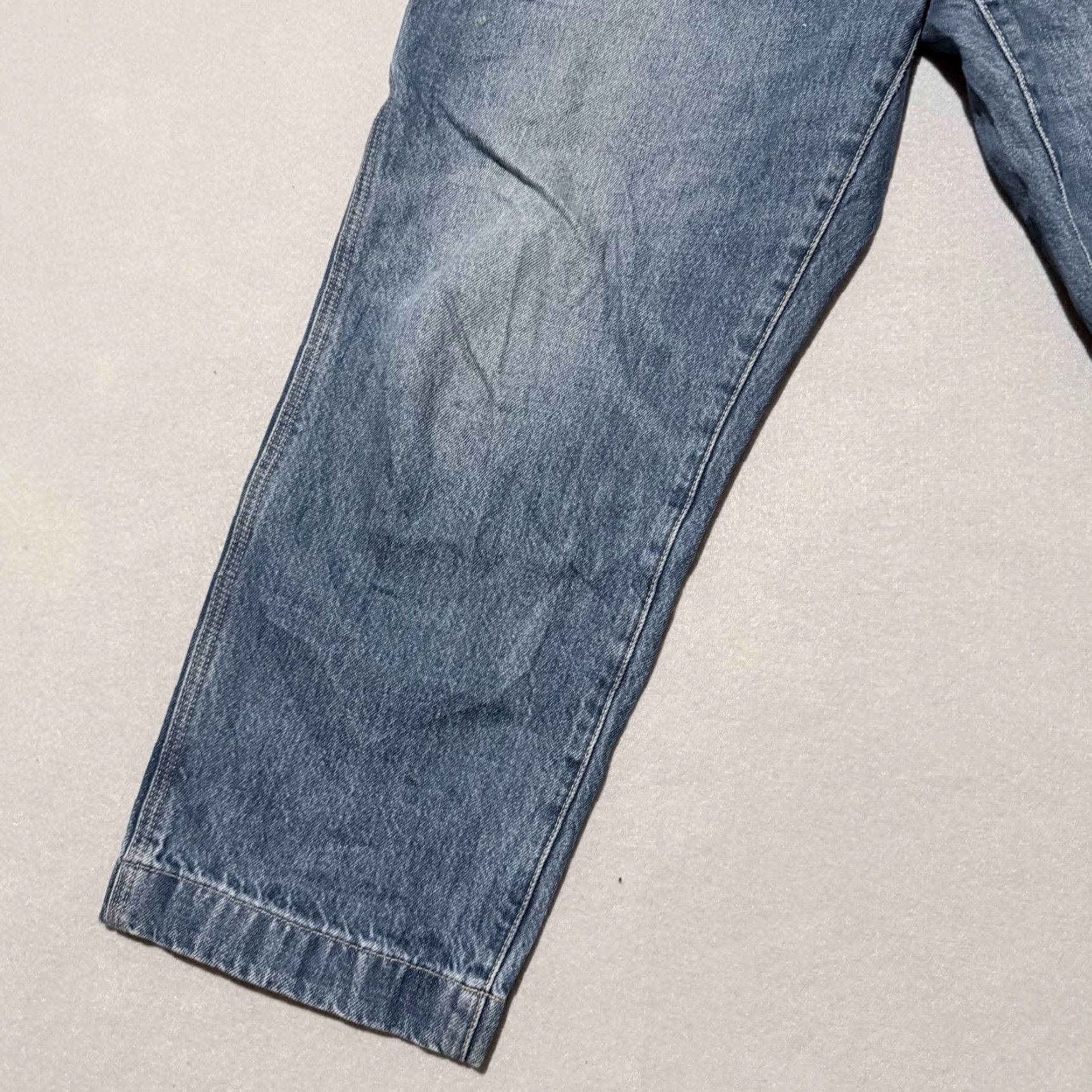 Gap VINTAGE Gap Carpenter Jeans Men's Blue Denim Button Fly Straight Relaxed Fit - 33/16R Size US 33 - 5 Thumbnail