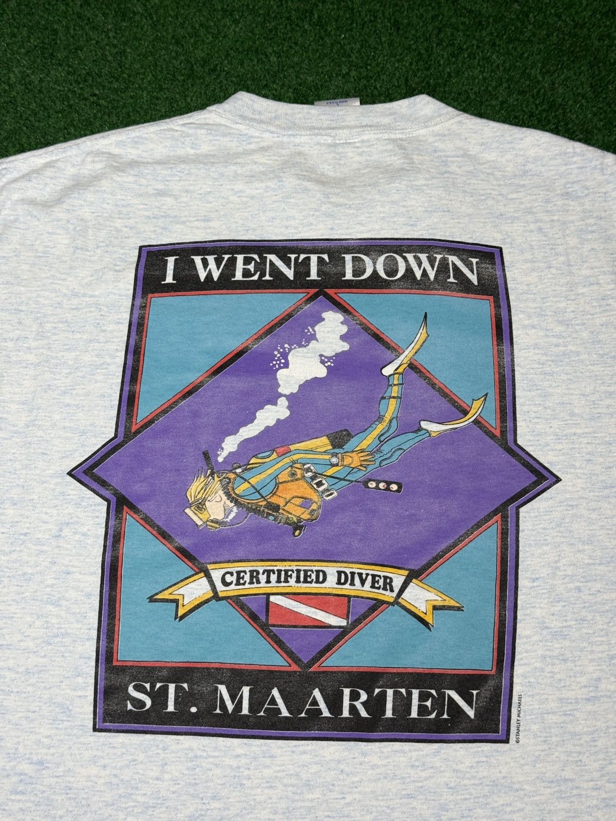 Vintage St Maarten Vintage Diving Scuba Island 90s Large T Shirt Size US L / EU 52-54 / 3 - 2 Thumbnail