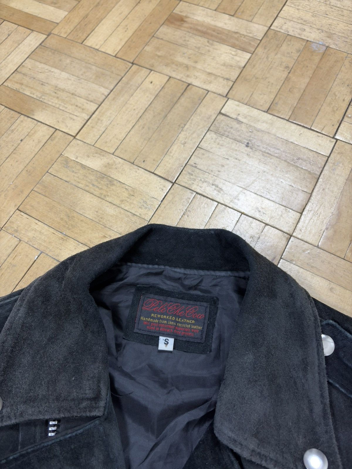 Pelechecoco PeleCheCoco Distressed Suede Biker Leather Jacket Handmade Size S / US 4 / IT 40 - 6 Thumbnail