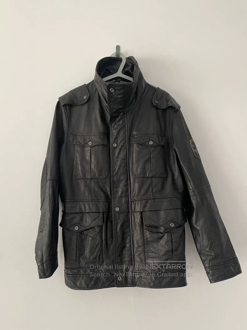 Diesel Diesel Hunting Stand Collar Leather Jacket Size US XXL / EU 58 / 5 - 1 Thumbnail