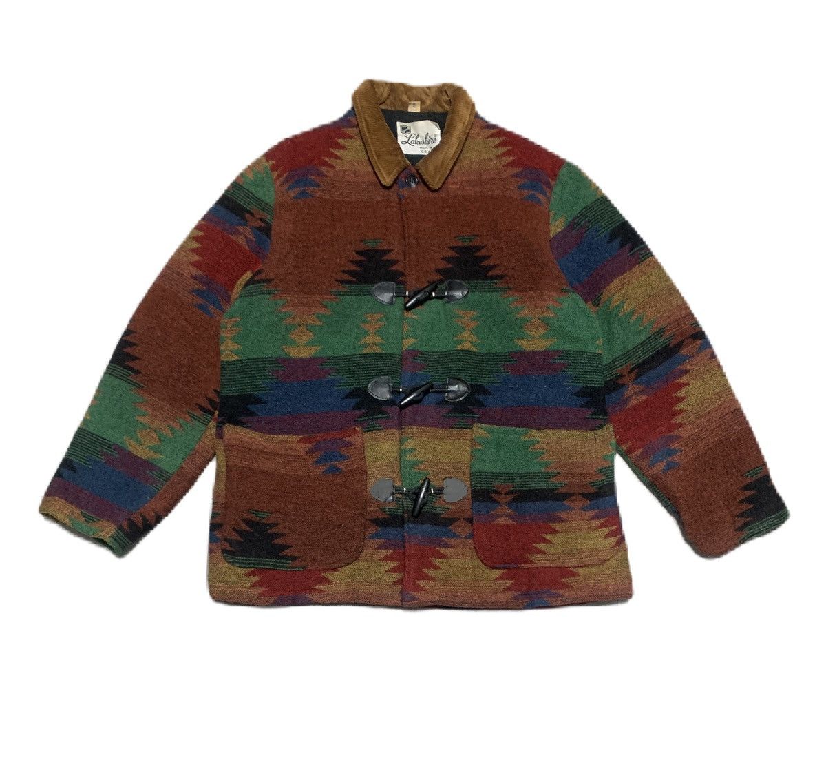Vintage 80s Lakeshire Made In Usa Navajo Wool Jacket