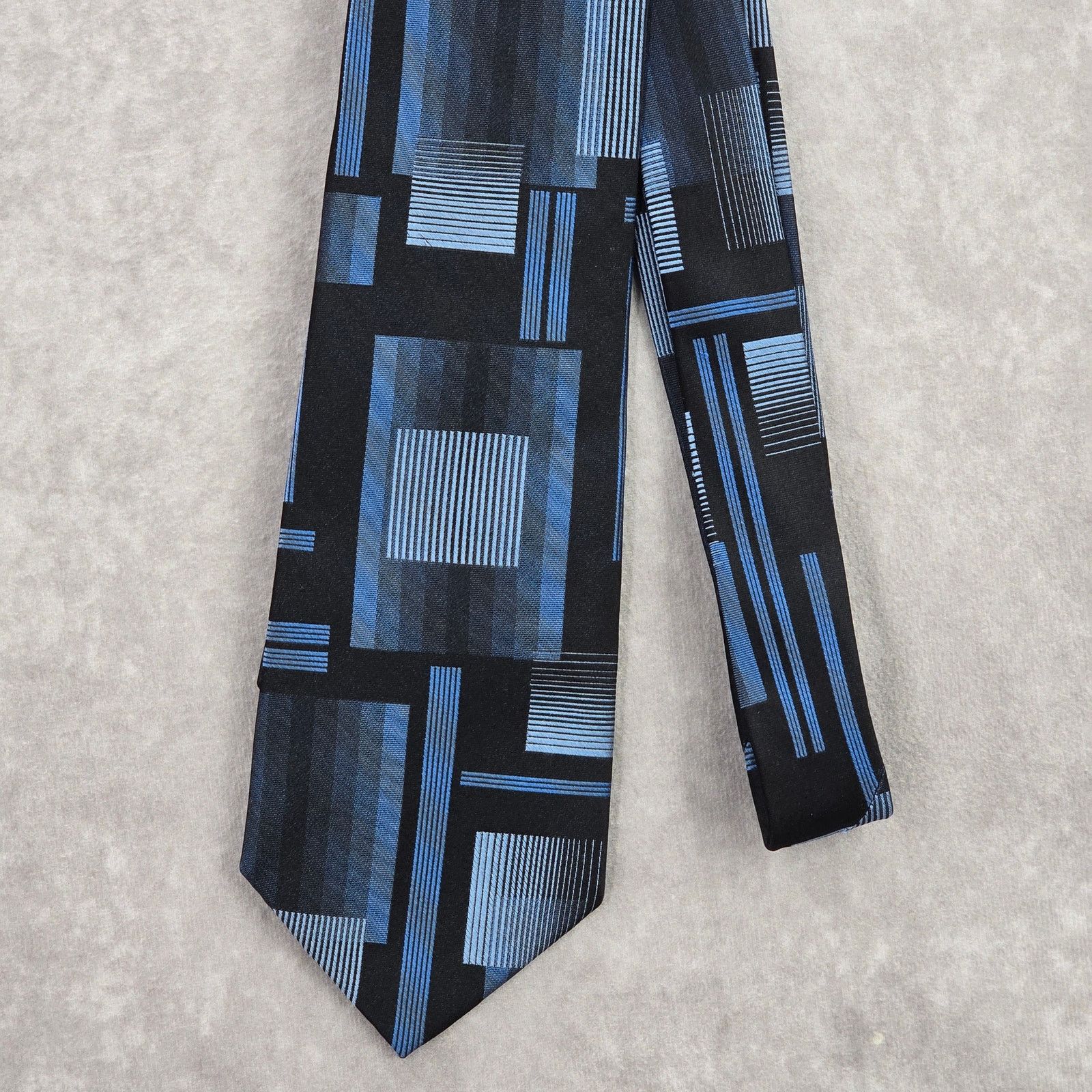 Arrow Arrow Blue Black Gray Plaid Stripe 100% Silk Men's Neck Tie Size 30 - 2 Thumbnail