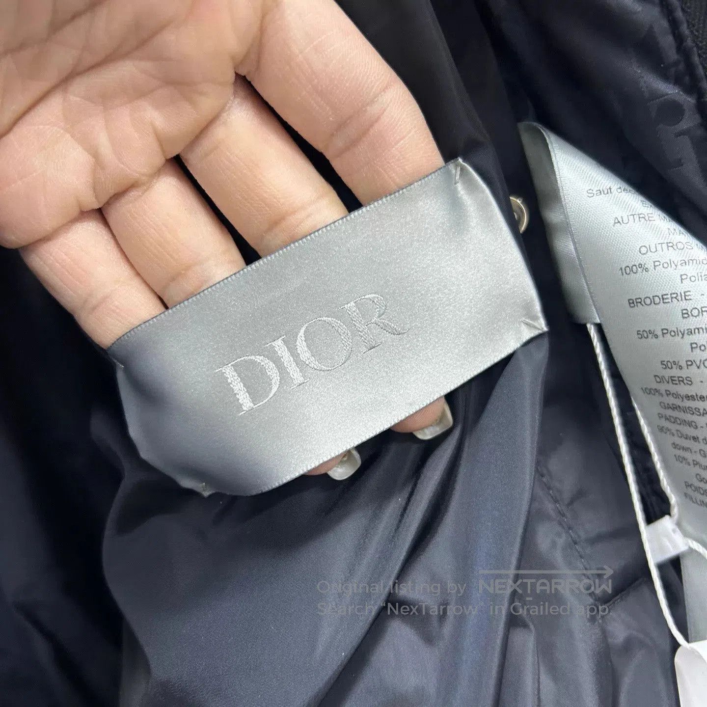 Dior Blue Quilted Puffer Jacket. Size US XXL / EU 58 / 5 - 3 Thumbnail