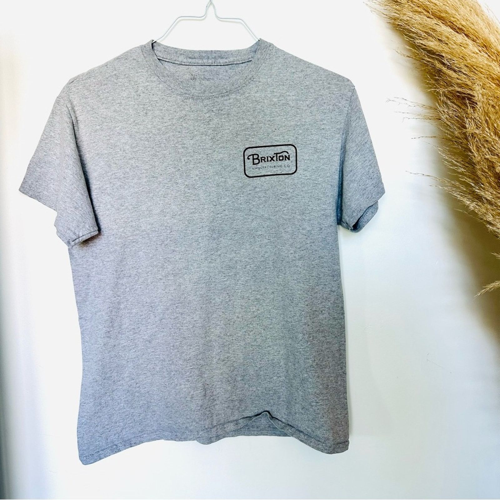 Brixton BRIXTON Heather Grey Brown Logo Short Sleeve Tee T Shirt Top Size US M / EU 48-50 / 2 - 2 Thumbnail