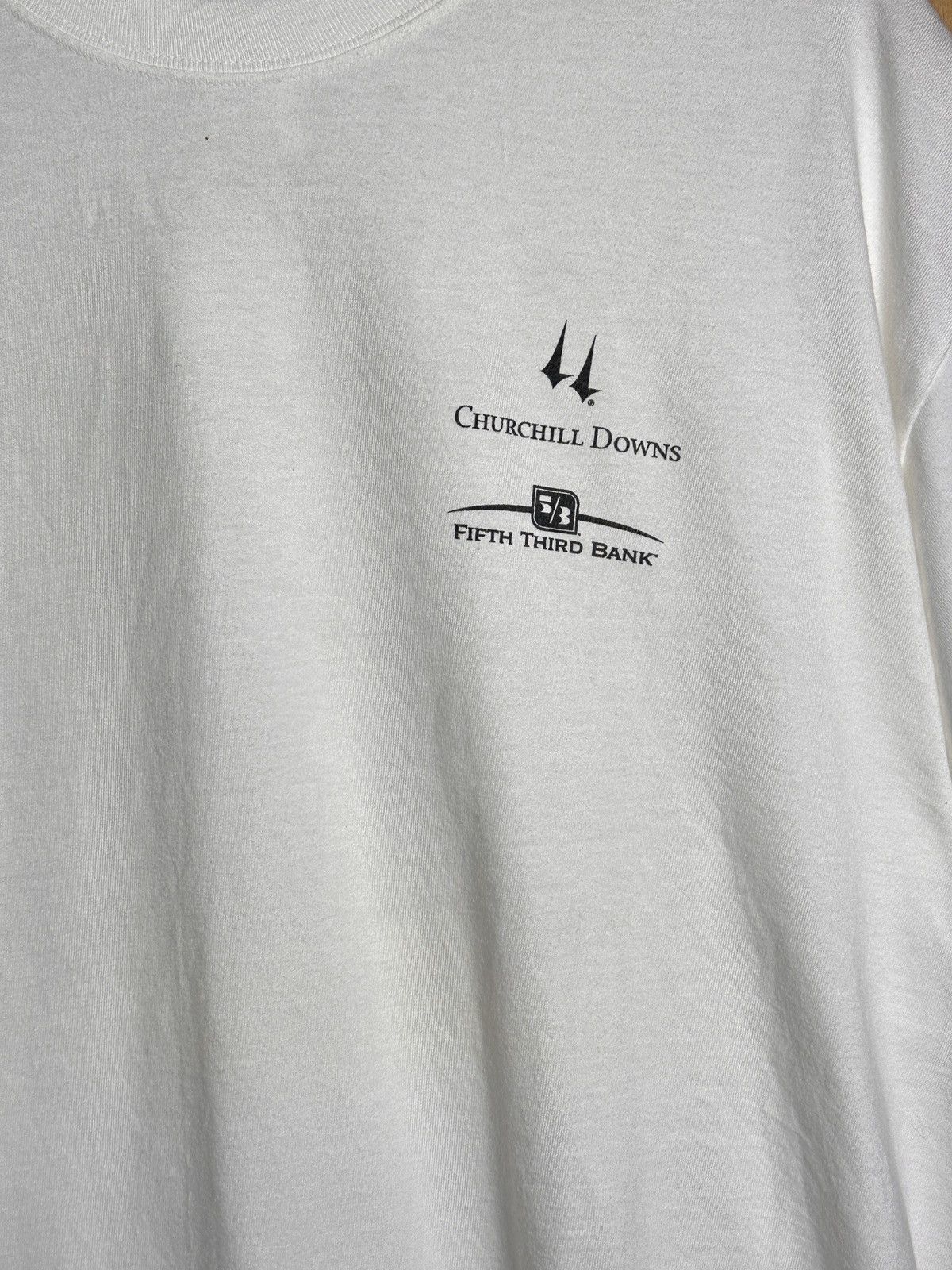 Designer White vintage Churchill Downs Horses racing tee Size US XL / EU 56 / 4 - 3 Thumbnail