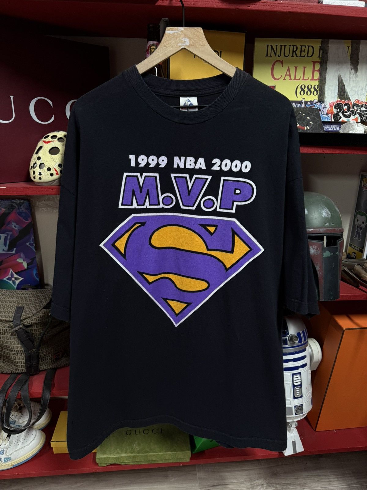 NBA 90’s Vintage Lakers Shaq MVP Tee Shirt 2XL Size US XXL / EU 58 / 5 - 1 Thumbnail