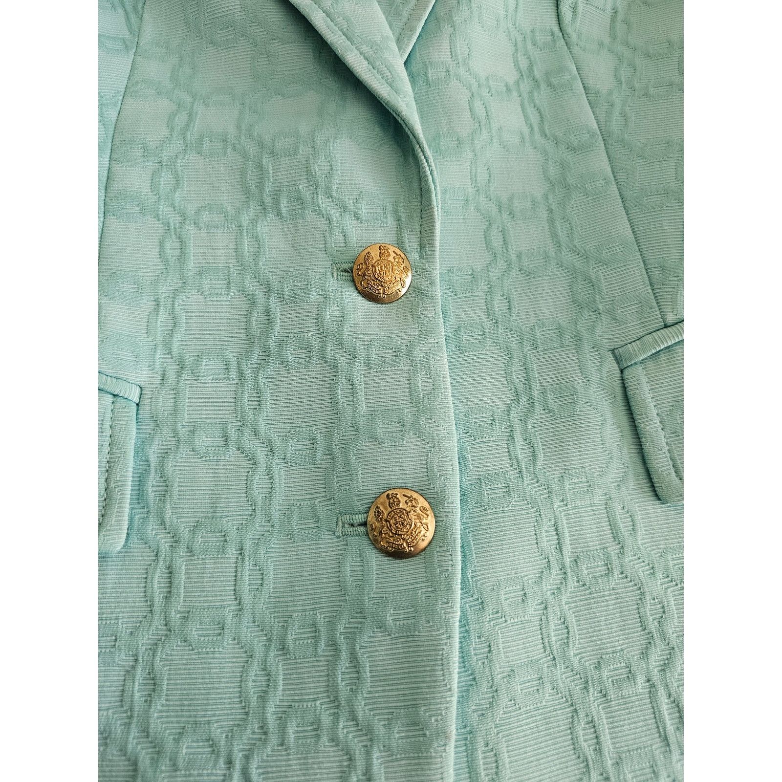Banana Republic MINT Banana Republic Turquoise Military-Inspired Blazer 2P Size XS / US 0-2 / IT 36-38 - 10 Thumbnail