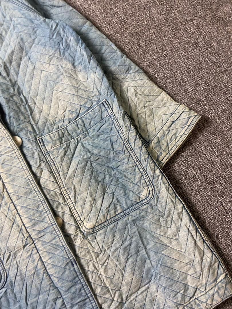 Japanese Brand DAMA Collection Acid Wash Quilted Denim Jacket (184) Size US S / EU 44-46 / 1 - 9 Thumbnail