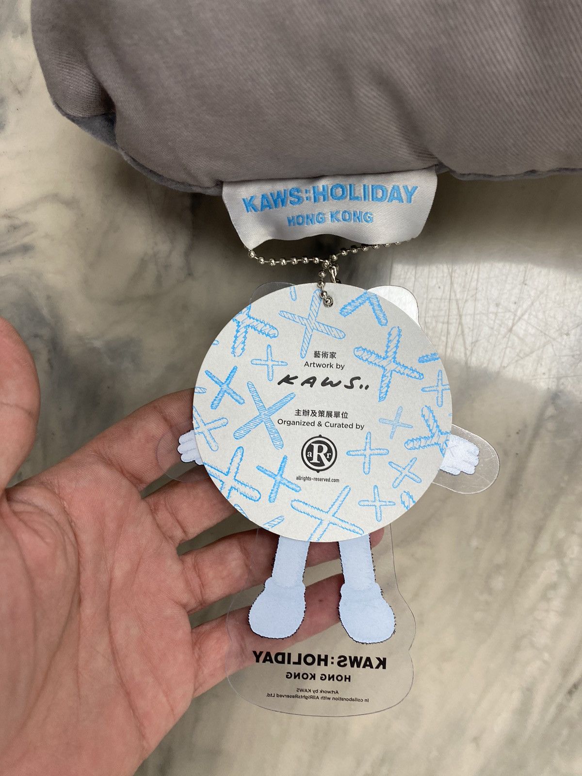 Kaws Kaws Holiday Hong Kong Cushion Grey authentic pillow Size ONE SIZE - 5 Thumbnail