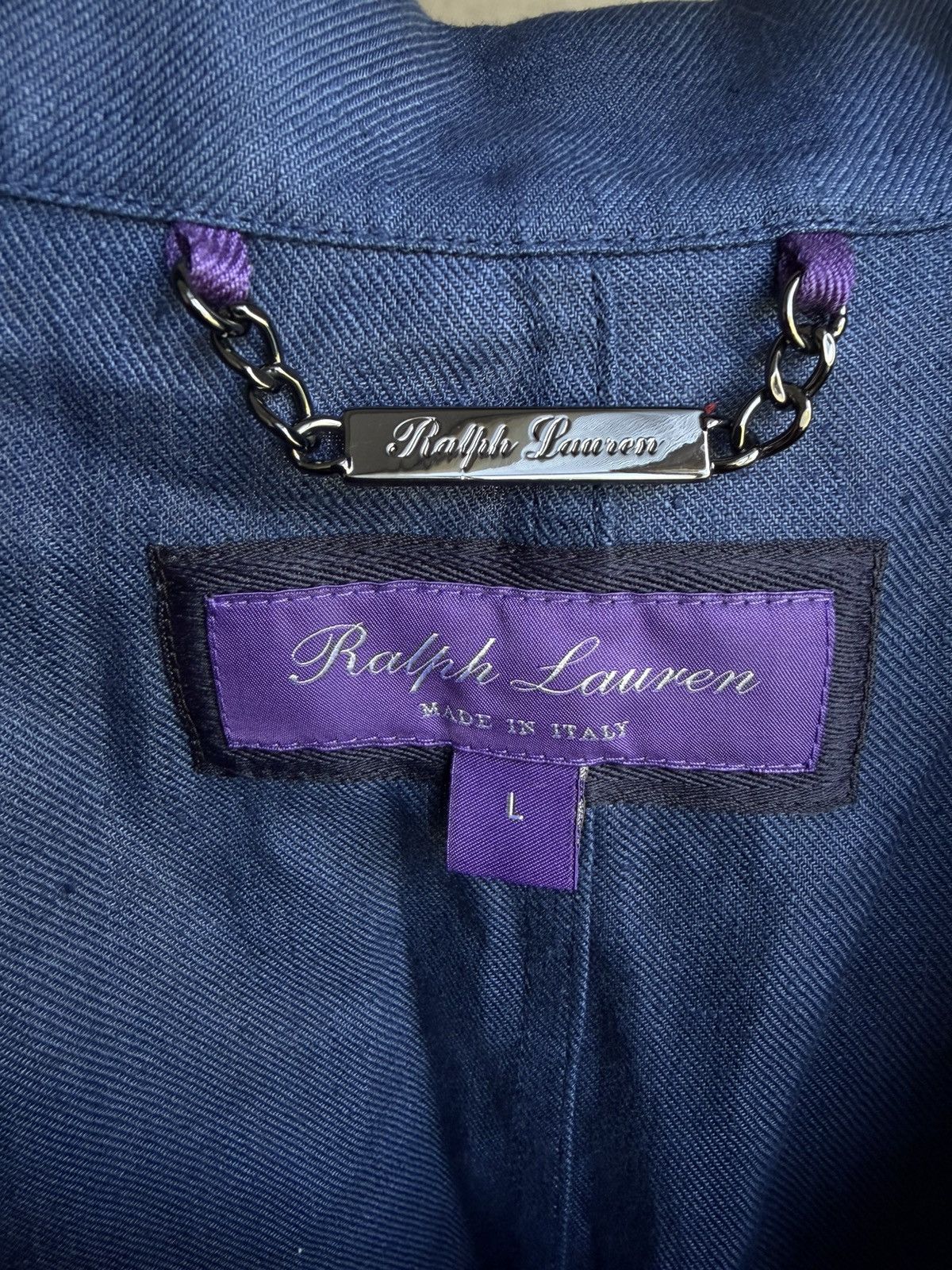 Ralph Lauren Purple Label Ralph Lauren Purple Label Linen Toggle Jacket Asher Slub Size US L / EU 52-54 / 3 - 10 Thumbnail
