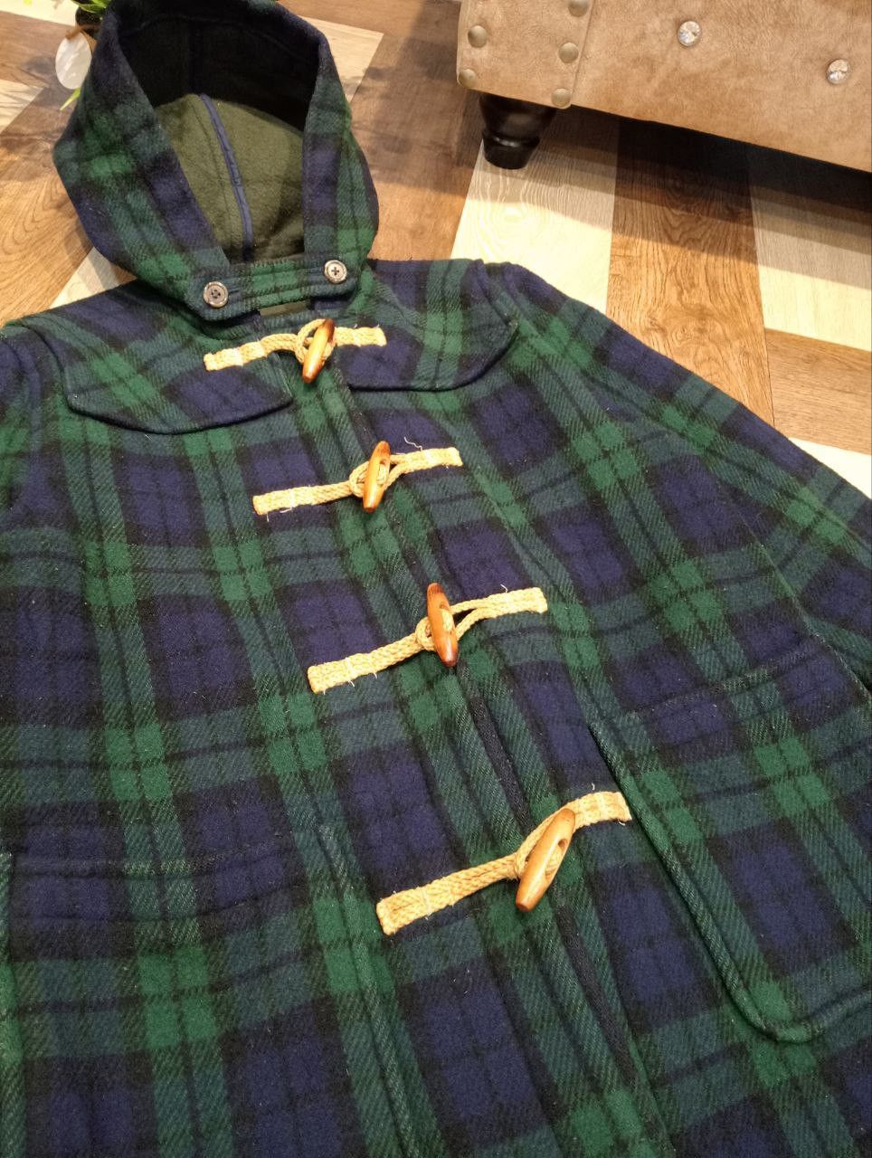 Ralph Lauren RALPH LAUREN HOODIE TARTAN DUFFLE COAT JACKET - SIZE 160 Size US S / EU 44-46 / 1 - 5 Thumbnail