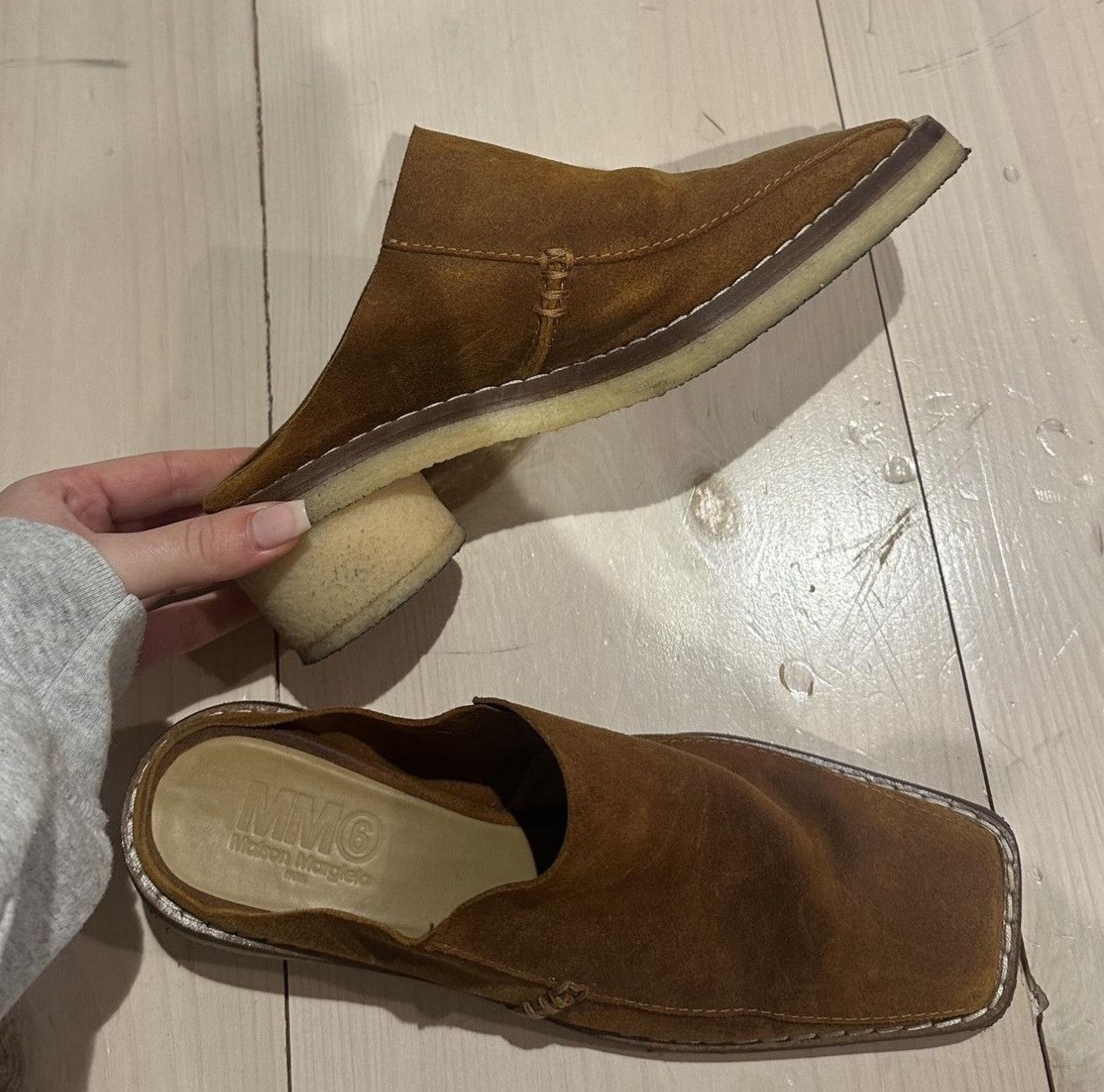 MM6 MM6 Suede Mules Size US 7 / IT 37 - 2 Thumbnail