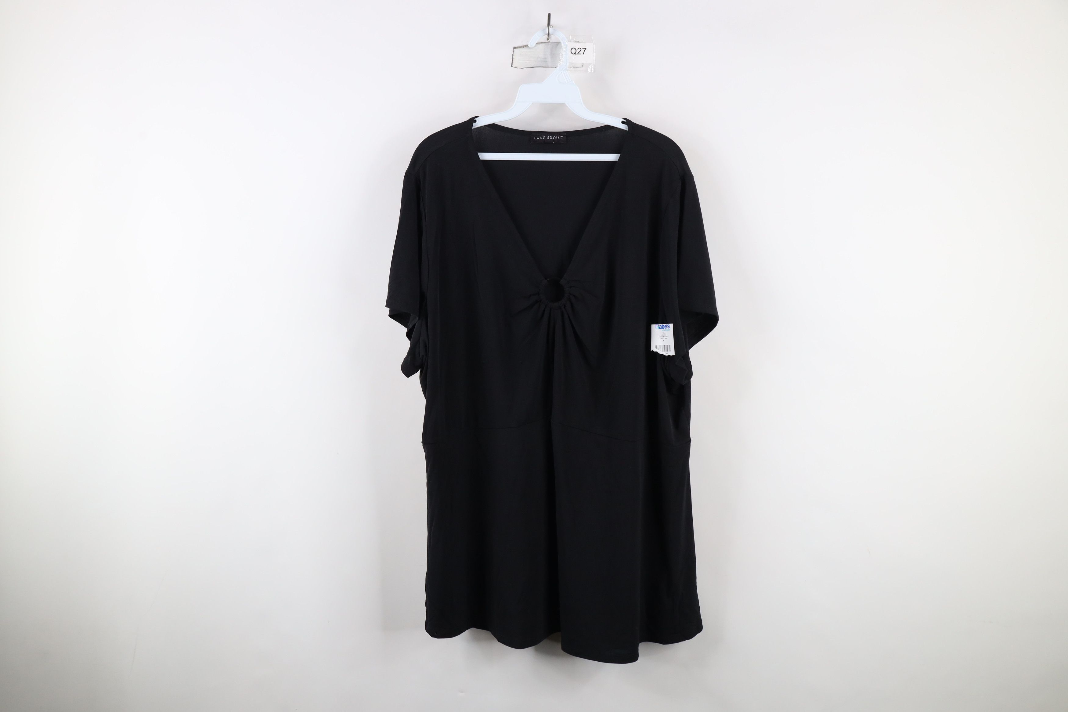 Vintage New Lane Bryant Babydoll Bella Knit Short Sleeve Shirt Black Size 4XL / US 24-26 - 1 Thumbnail