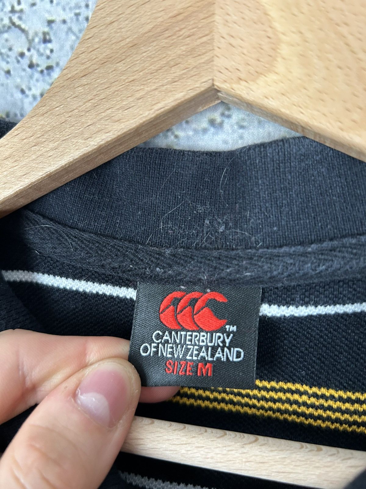 Canterbury of New Zealand × Vintage Vintage London WASPS Rugby Polo Jersey Canterbury 90s Rare Size US M / EU 48-50 / 2 - 4 Thumbnail