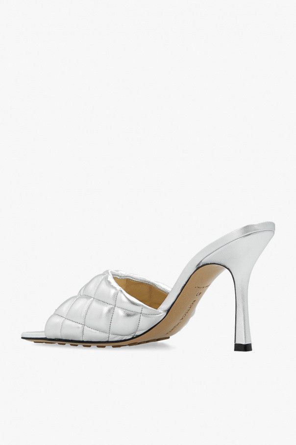 Bottega Veneta o1bcso1str0924 Padded Sandal Mules in Silver Size US 11 / IT 41 - 5 Thumbnail