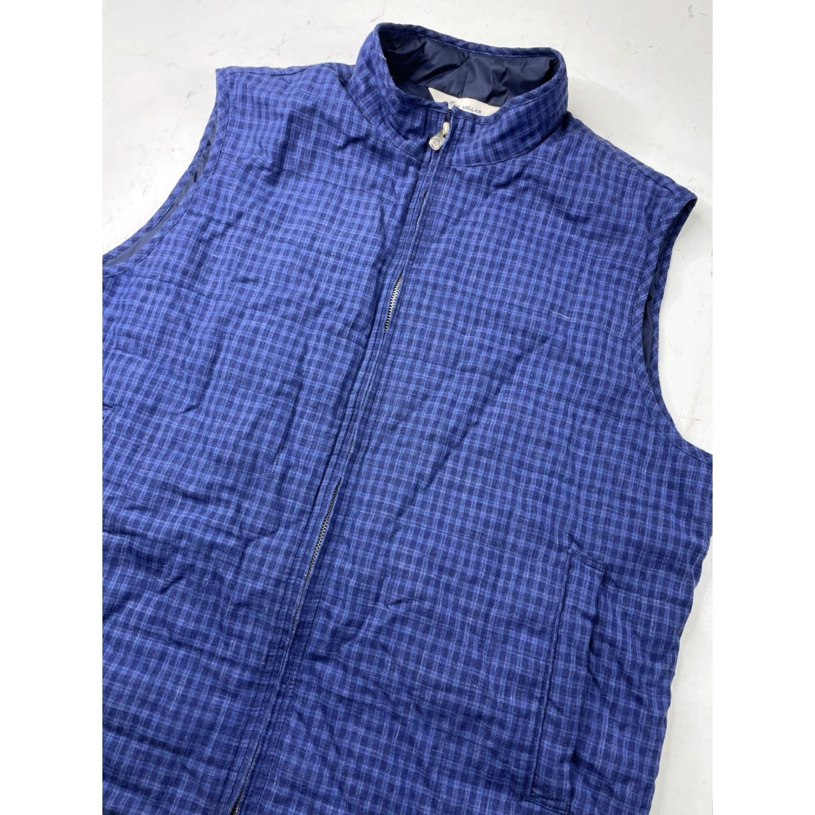 Peter Millar Peter Millar Vest Countryside Wool Silk/Linen Blend Blue Plaid Men’s Large Size US L / EU 52-54 / 3 - 2 Thumbnail