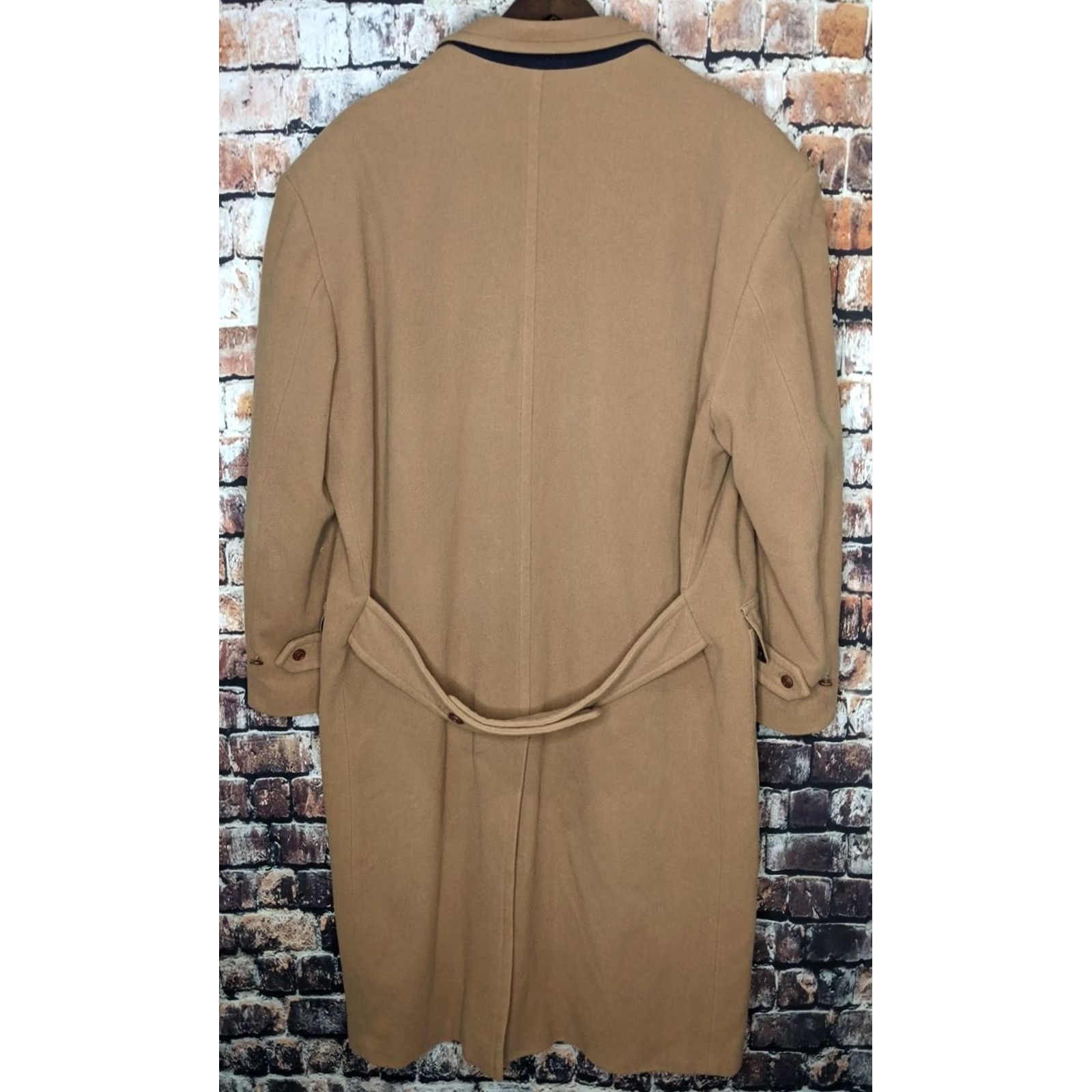 Tommy Hilfiger Tommy Hilfiger Beige Wool Long Overcoat Coat Jacket Mens Large Khaki Camel Size US L / EU 52-54 / 3 - 4 Thumbnail