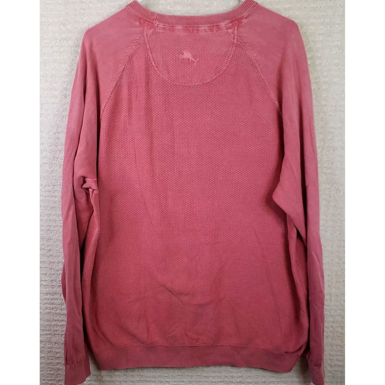 Tommy Bahama Tommy Bahama Sweatshirt Men's XL Pink Long Sleeve Pullover Crew Neck Knit Cotton Regular Size US XL / EU 56 / 4 - 5 Thumbnail