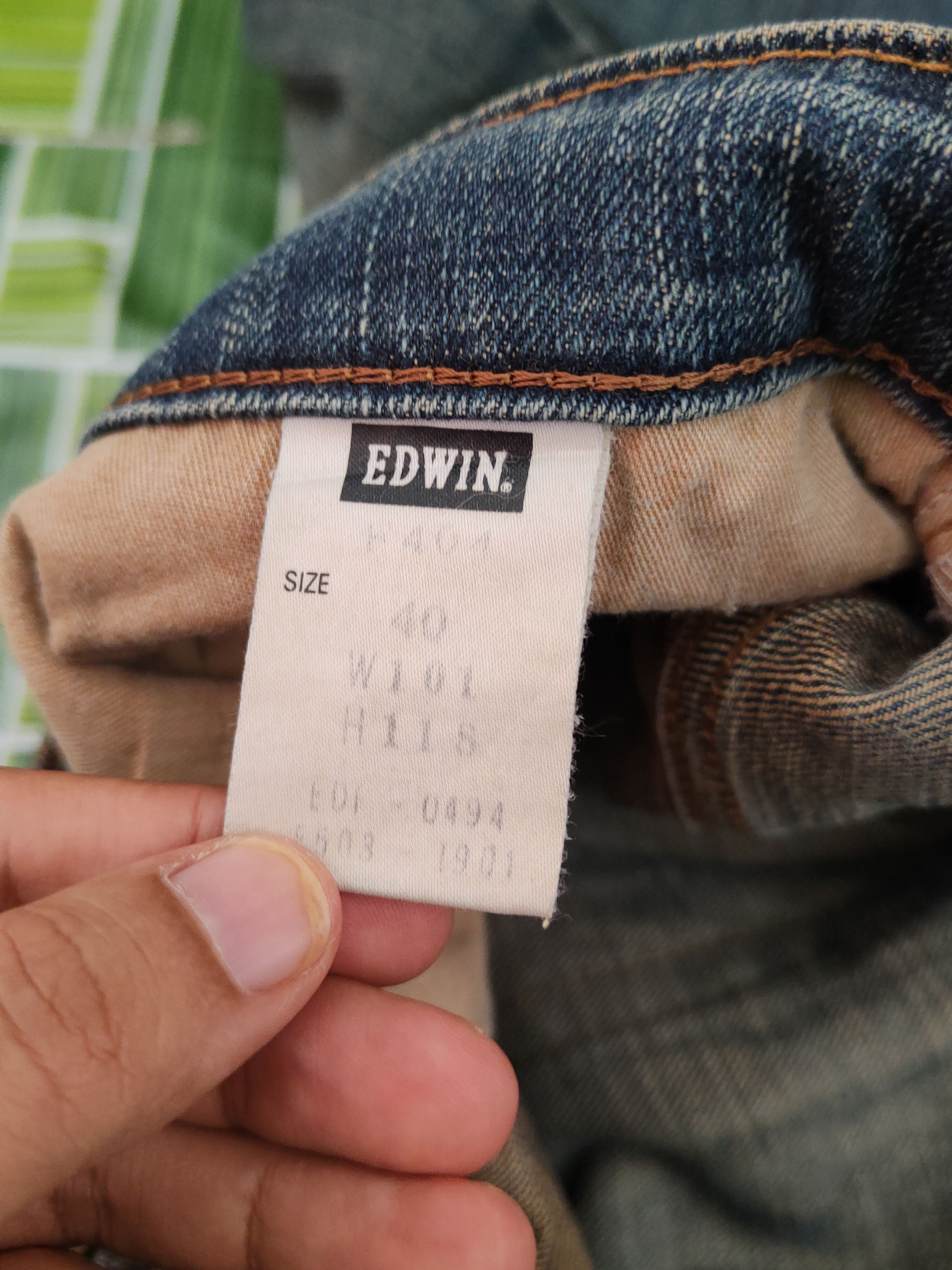 Edwin DL Edwin Dark Blue Faded Distressed Ripped Jeans #S2142 Size US 40 / EU 56 - 15 Thumbnail
