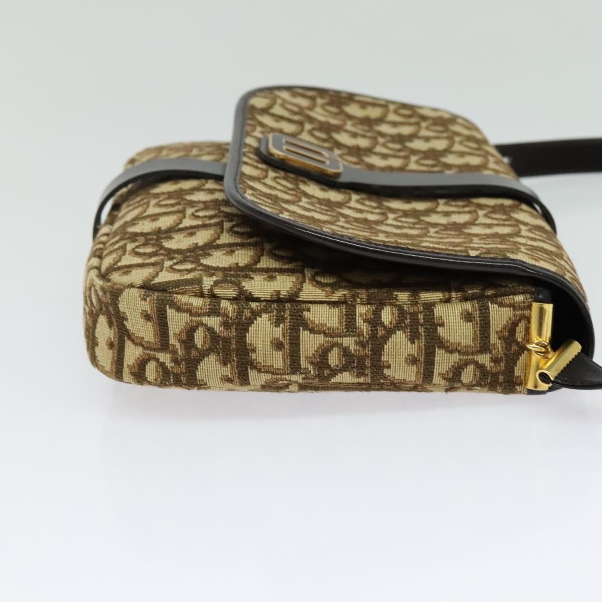 Dior DIOR Trotter Canvas Shoulder Bag Brown Gold Size ONE SIZE - 5 Thumbnail