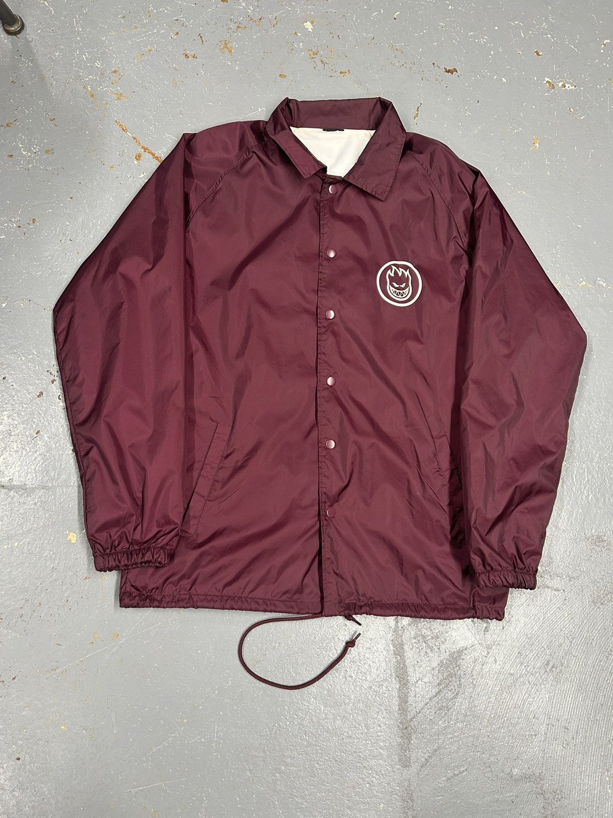 Spitfire × Vintage Crazy Vintage Y2K Spitfire Skateboards Maroon Coach Jacket Size US M / EU 48-50 / 2 - 1 Thumbnail