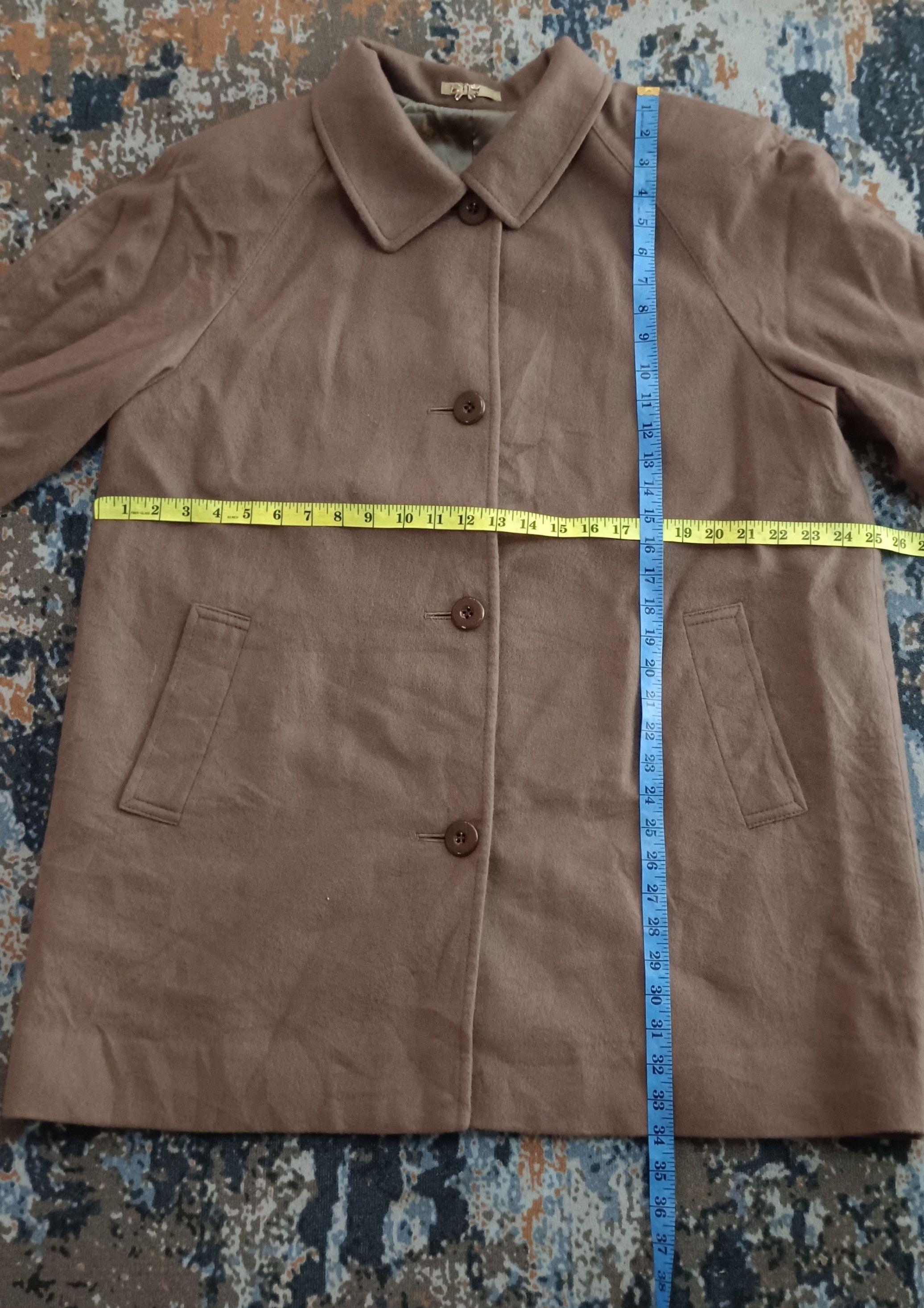 Crombie CROMBIE Scotland Charcoal Khaki 100% Cashmere overcoat Size US XXL / EU 58 / 5 - 12 Thumbnail