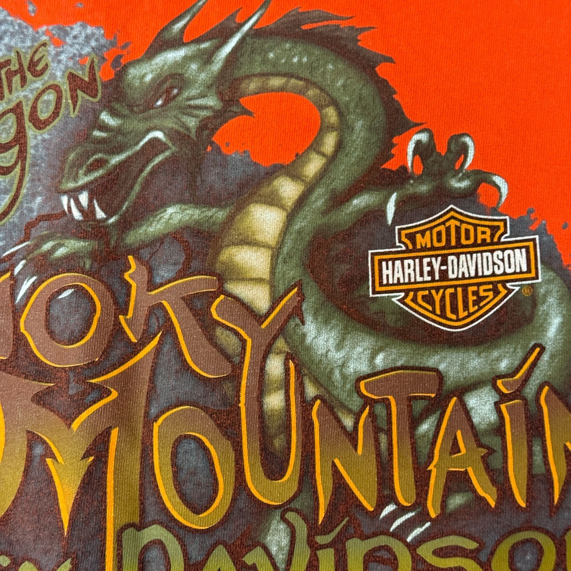 Harley Davidson SMOKEY MOUNTAINS I Rode The DRAGON Motorcycle Biker T Shirt Size US XL / EU 56 / 4 - 11 Thumbnail