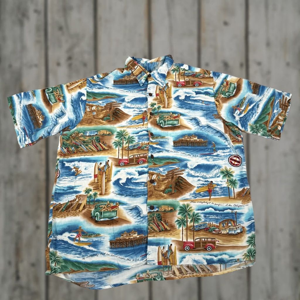 Reyn Spooner VINTAGE Reyn Spooner Shirt Mens Medium Blue The Beach Boys Band Music Hawaiian Shirt Size US M / EU 48-50 / 2 - 1 Thumbnail