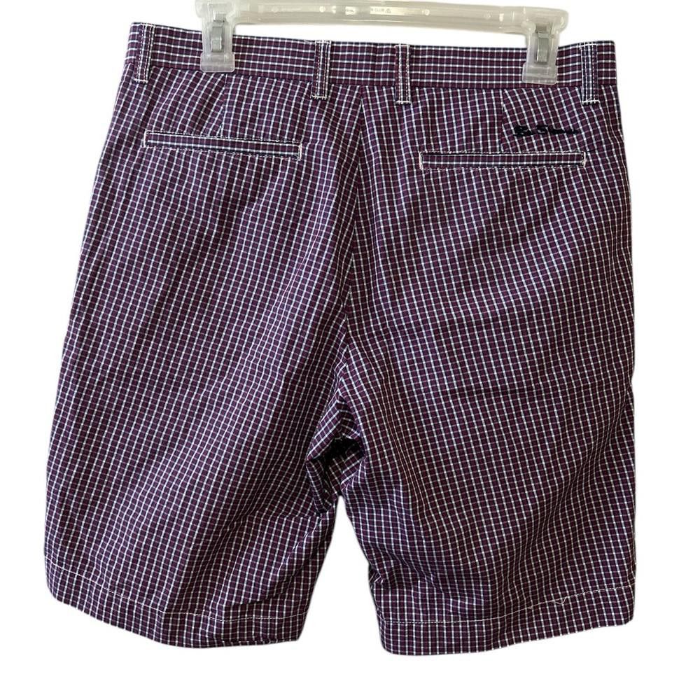 Ben Sherman Ben Sherman Men's Red & White Checked Shorts Size 30 Size US 30 / EU 46 - 2 Thumbnail