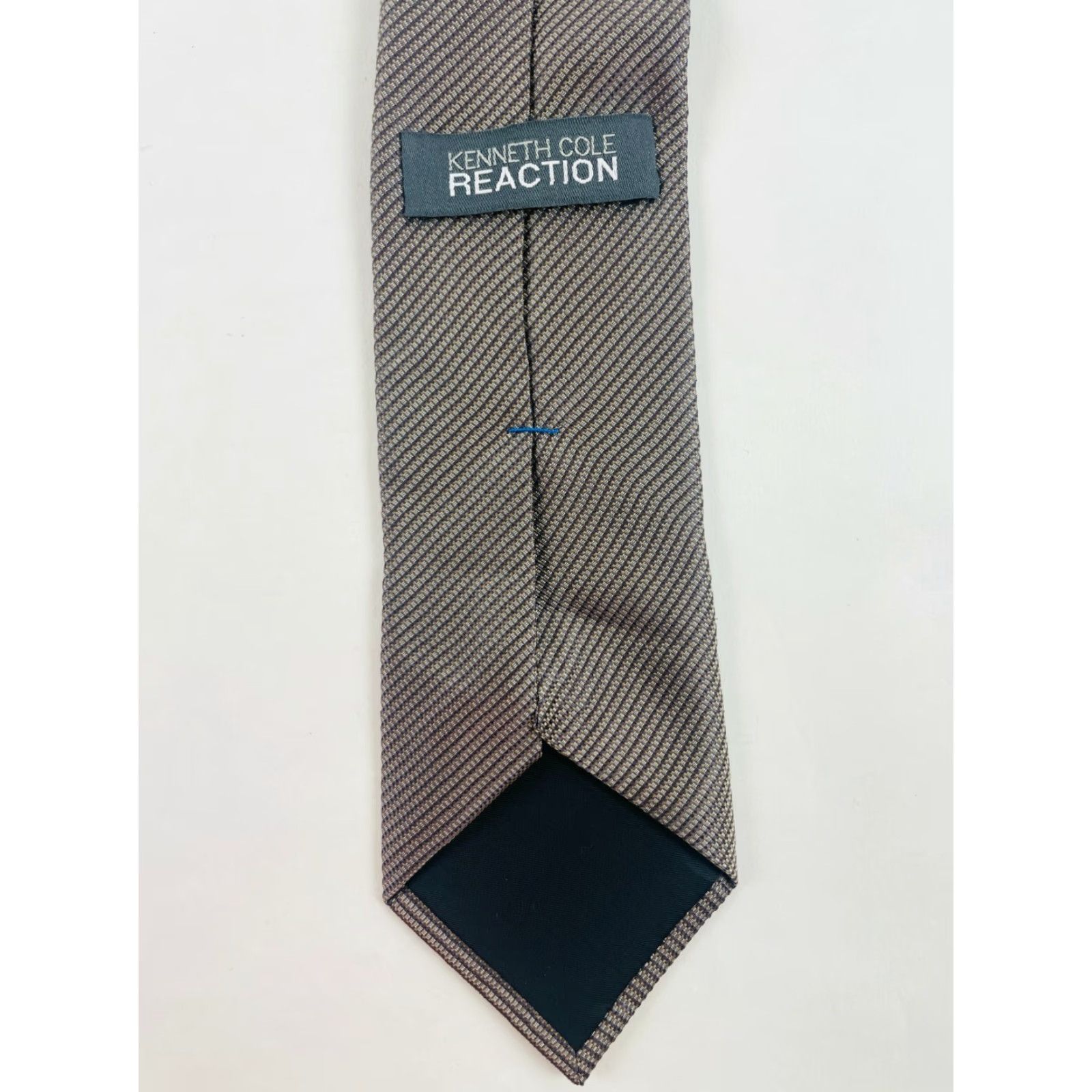 Kenneth Cole Kenneth Cole Reaction 100% Silk Men's Neck Tie Brown Gray Size ONE SIZE - 3 Thumbnail