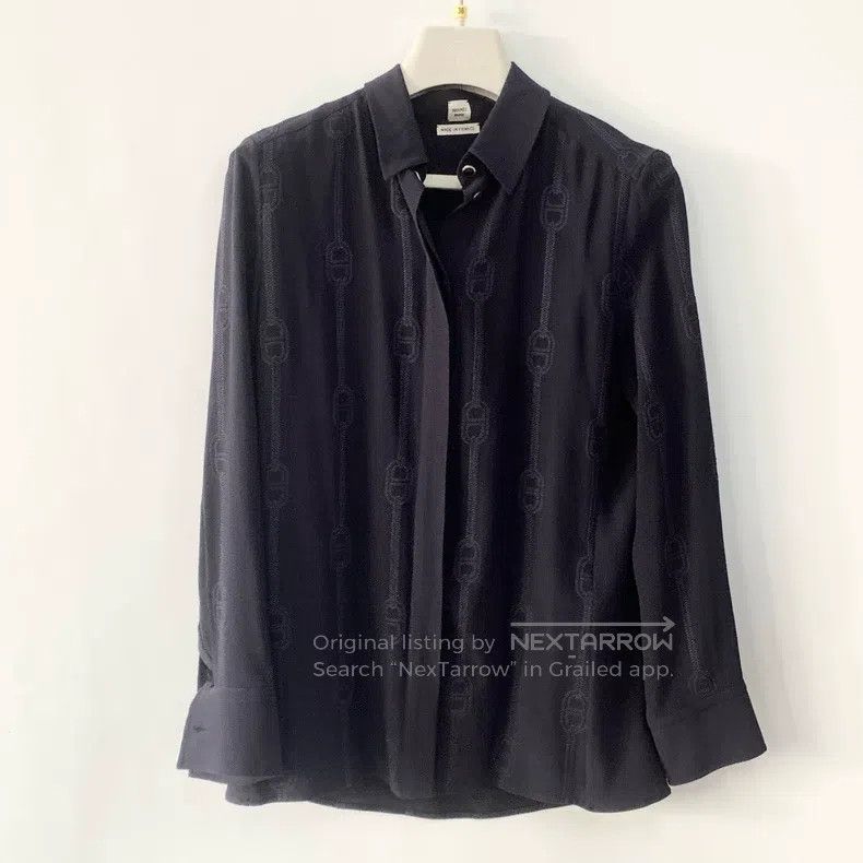 Hermes Hermes Shirt Navy Size XXS / US 00 / IT 34 - 2 Thumbnail