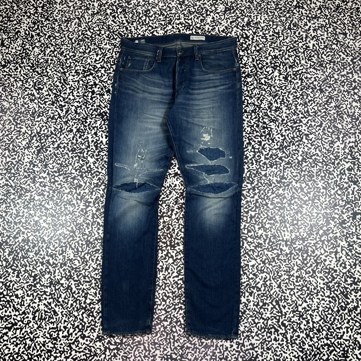 Vintage Y2K G Star Raw 3301 Japanese Distressed Style Jeans