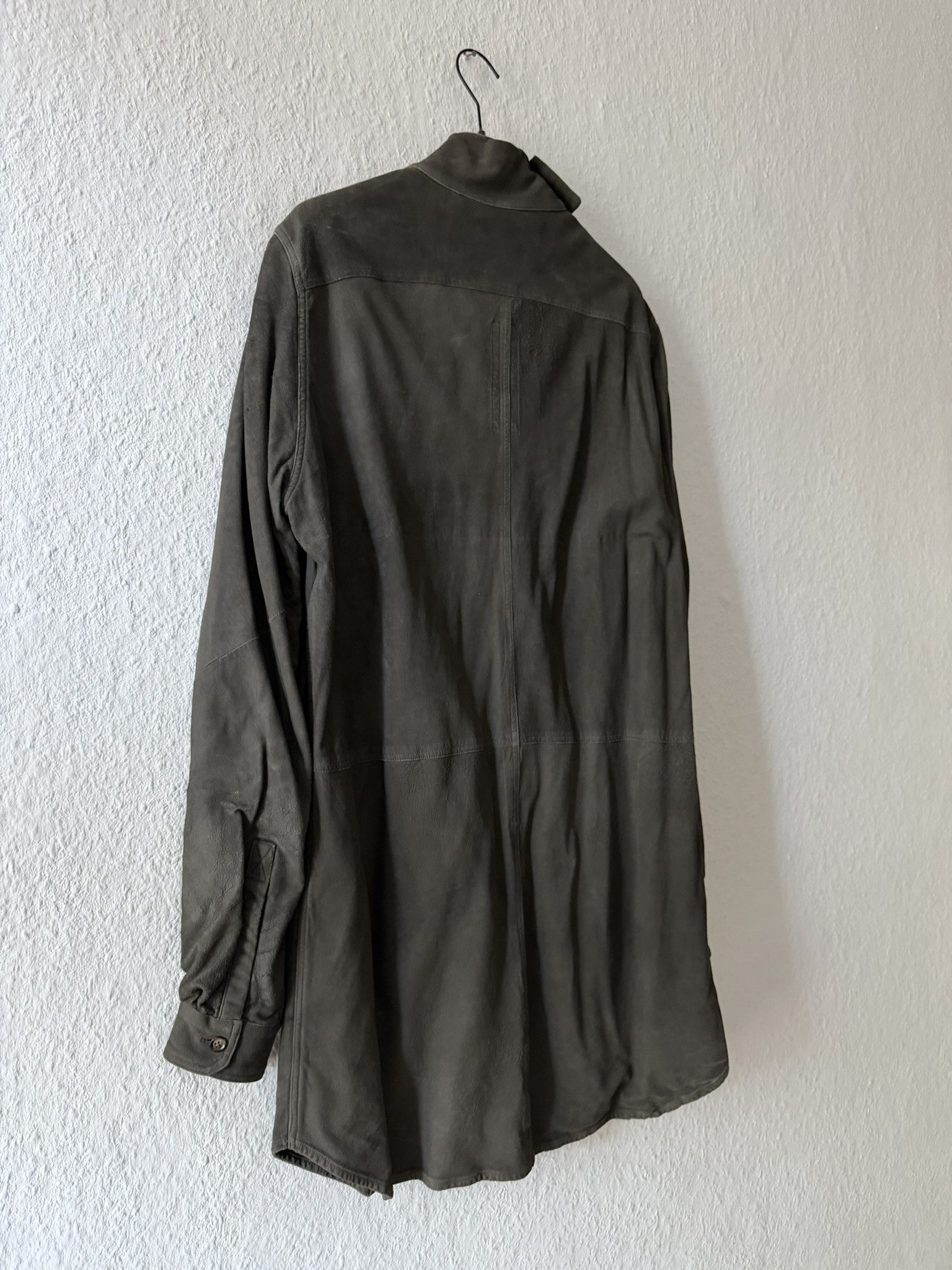 Rick Owens F/W 16 “MASTODON” Blistered Lamb Leather Trench Shirt L/54 Size US L / EU 52-54 / 3 - 16 Thumbnail