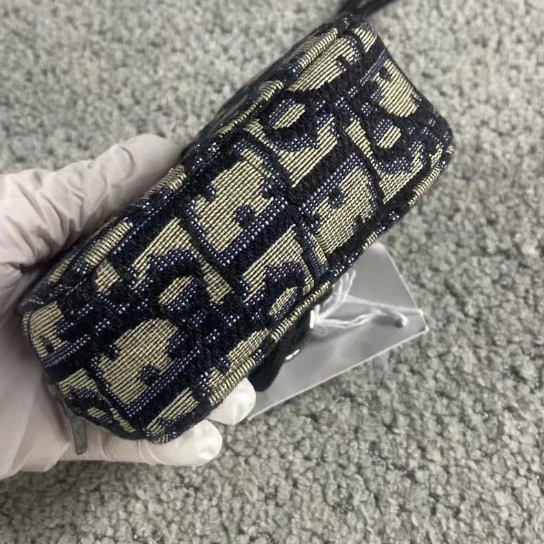 Dior The latest blue full-print pattern logo coin purse shoulde Size ONE SIZE - 5 Thumbnail