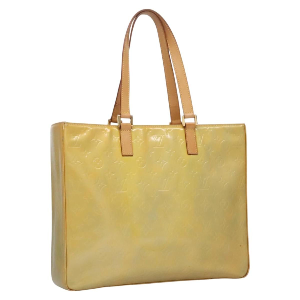 Louis Vuitton LOUIS VUITTON Monogram Vernis Columbus Tote Bag Gris M91028 Size ONE SIZE - 1 Thumbnail