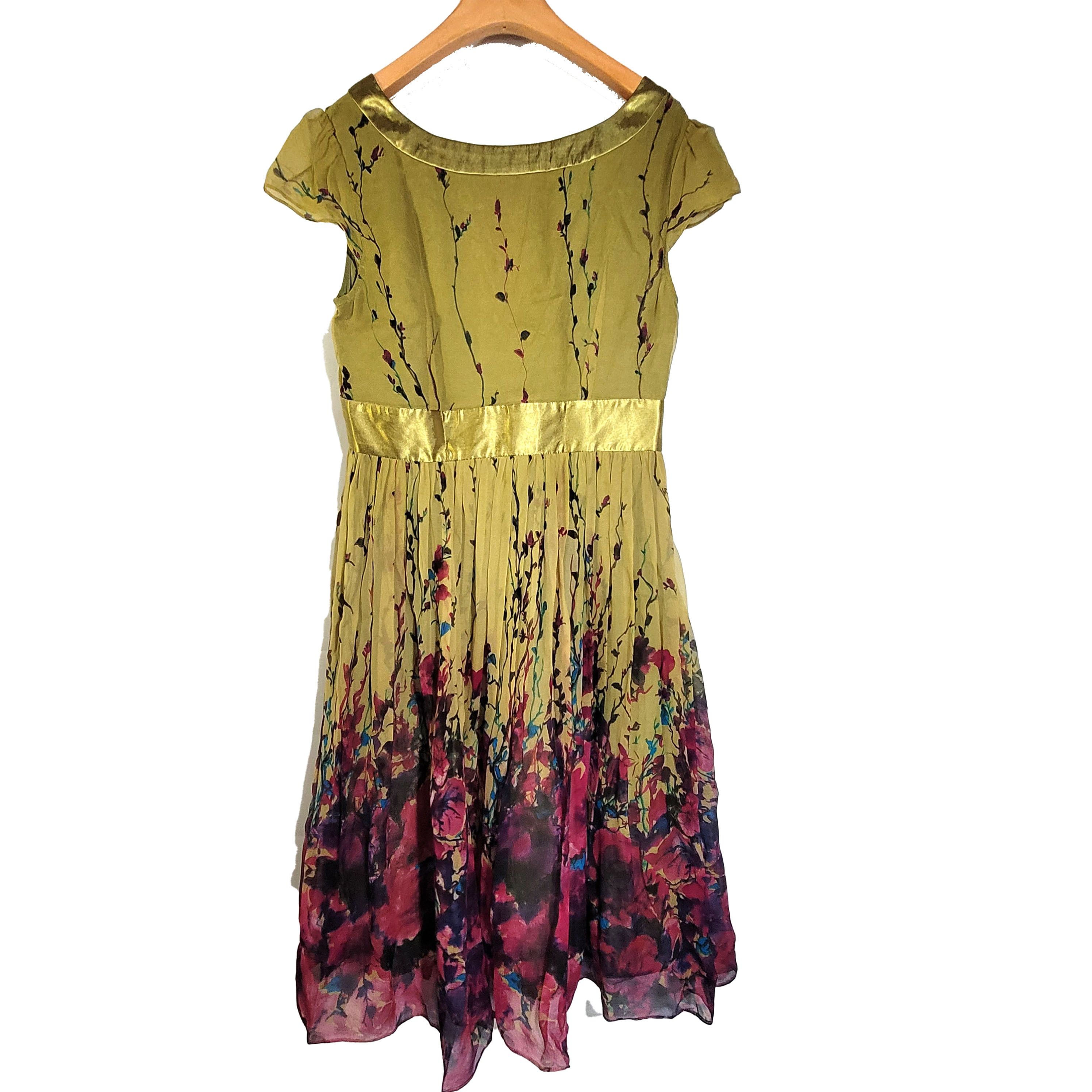 Other Women's Silk Size XS Short Sleeve Dress SBC497 Size XS / US 0-2 / IT 36-38 - 2 Thumbnail